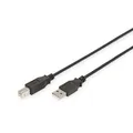 Produktbild: DIGITUS AK-300102-018-S USB-Kabel Typ A-B St./ St. 1,8m schwarz
