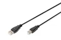 Produktbild: Digitus USB Anschlusskabel, Typ A - B St/St, 1.8m, USB 2.0 geeignet, sw