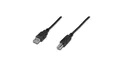 Produktbild: 4016032284789 Kabel połączeniowy USB 2.0 Typ USB A/USB B, M/M czarny 1,8m AK-300