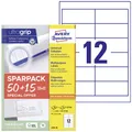 Produktbild: Avery-Zweckform 4781-65 Universal-Etiketten 97 x 42.3 mm Papier Weiß 65 Blatt...