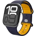 Produktbild: Armband für Apple Watch 42/41/40/38mm, Spigen Nano Pop, Dunkelblau-Gelb