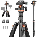 Produktbild: Victiv 200cm Kamera Stativ, Tragbares Stabiles Reisestativ, 2-in-1 Dreibein Stativ, Einbeinstativ mit 360° Panorama Kugelkopf für DSLR Canon Nikon Sony, Aluminium Camera Tripod, Stative für Smartphone