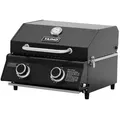 Produktbild: TAINO Gasgrill, PLATINUM COMPACT DARK Tischgrill, doppelwandiger Deckel, Piezozündung schwarz 45.5 cm x 34.5 cm x 45.5 cm