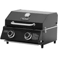 Produktbild: TAINO PLATINUM COMPACT DARK Tischgrill 2 Brenner Gasgrill Kompakt Camping BBQ - Schwarz
