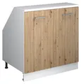 Produktbild: Küchenschrank für Dachschrägen Vicco R-Line Artisan-Eiche 80 cm mit 2 Türen, Schrankkorpus 60 cm Tiefe, Model 60199