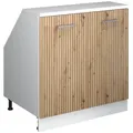 Produktbild: Küchenschrank Für Dachschrägen R-line, Artisan-eiche, 80 Cm Mit 2 Türen, Schrankkorpus 60 Cm Tiefe, Vicco