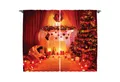 Produktbild: Abakuhaus Gardine Schlafzimmer Kräuselband Vorhang mit Schlaufen und Haken, Weihnachten Noel New Years Theme