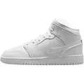 Produktbild: NIKE Air Jordan 1 Mid GS Grade Schulschuhe Sneaker Mode Schuhe, Weiß, 38.5 EU