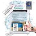 Produktbild: LevinQ 12x Water Rower Sterinova Chlor Tabletten gegen Algen EXTRA KONZENTRIERT