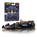 Produktbild: Hot Wheels Formel 1 Premium Die-Cast-Spielzeugauto im Maßstab 1:64 Sammelspielzeug-Rennauto mit Real Riders-Reifen sowie Metall/Metall-Karosserie und -Fahrgestell (Stile können abweichen), JBM12