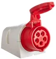 Produktbild: Kopp 101600002 CEE Wandsteckdose, 5-polig, 16 A, 400 V, rot