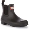 Produktbild: Hunter Orig al Tri Color Logo Frauen Gummi Chelsea Stiefel Schwarz – 5 Großbritannien - 38 EU - 7 US / Schwarz - 38