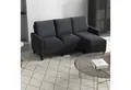 Produktbild: HOMCOM Ecksofa Ecksofa, Eckcouch in L-Form, Eckgarnitur, 3-Sitzer-Sofa 1 Teile, für Wohnzimmer, Dunkelgrau