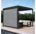 Produktbild: Mirador Pergola 80/88 Kurbel-Seitenrollo 3m/4m, (Packung, 1-tlg), Polyester PVC Anthrazit für 80/88S Pergola
