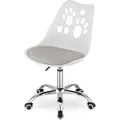 Produktbild: Drehstuhl mit Rollen, verstellbar Schreibtischstuhl Bürostuhl mit Rücklehne, Polypropylen plus Kunstlederkissen, Chromgestell, 57 x 50 x 93,5 cm,...