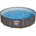 Produktbild: Steel Pro maxTM Solo Pool ohne Zubehör ø 427 x 107 cm, Holz-Optik (Mooreiche), rund