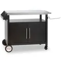 Produktbild: BBQ-Toro Grillwagen 103,5 x 59 x 81 cm | Silber/Schwarz | Grilltisch mit großer Arbeitsfläche | Grill Beistelltisch, Outdoor Grill Trolley, Grilltisch Outdoor, Servierwagen, Outdoor Garten Trolley