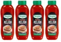 Produktbild: 4x Develey Paprika Relish Peperoni,Sauce mit Gemüsestücken,Squeeze 875ml