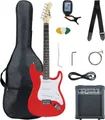 Produktbild: McGrey E-Gitarre Rockit elektrische Gitarre, ST-Style, Komplettset 4/4, 8-St., inkl. Verstärker, Tasche, Stimmgerät, Plektren, Gurt und Kabel, 10 Watt (RMS) Gitarrenverstärker inklusive!