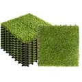 Produktbild: KARAT Terrassenfliesen Kunstgras Kunstrasen 30 x 30 cm 11er-Set 1 m²