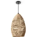 Produktbild: Pendelleuchte Wohnzimmer Boho Korbleuchten Pendellampe Rattan Hängeleuchte Natur (Ø30cm), Pendelleuchte - Typ 4 - Paco Home