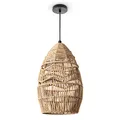 Produktbild: Paco Home Pendelleuchte Wohnzimmer Boho Korbleuchten Pendellampe Rattan Hängeleuchte Esszimmer Lampe Papier E27, Lampenart:Pendelleuchte - Typ 4, Farbe:Natur (Ø30cm)