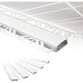Produktbild: Led Trockenbauprofil 2m Aluminium Profil Unterputz Lichtleiste für LED-Streifen inkl. Abdeckung: aled 3 - 30mm Leuchtbreite, 20 Meter / 10 Leisten