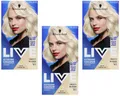 Produktbild: 3x Schwarzkopf Live Intense Colour Permanente Haarfarbe *B11 Frosty Blonde*
