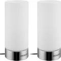 Produktbild: MONZANA® Nachttischlampe 2er Set Touch Dimmbar mit LED Leuchtmittel Glasschirm Tischlampe Tischleuchte Wohnzimmer Schlafzimmer Nachtlicht Leselampe