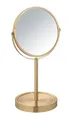 Produktbild: WENKO Kosmetik-Standspiegel Alata Gold doppelseitig 3-fach Vergrößerung elegant