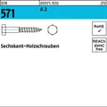 Produktbild: 100x Sechskantholzschraube DIN 571 8 x 100 A 2