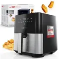 Produktbild: Clatronic FR 3782 H Heißluft-Fritteuse, 1450 W, 8 Automatikprogramme, schwarz/Edelstahl (263980)