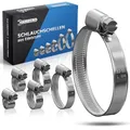 Produktbild: GARSIDURO® Schlauchschellen Edelstahl | 6 Größen [24 Stück] | Profi W4 Schlauchklemme | Schlauchschelle geeignet für die Waschmaschine oder als Gartenschlauch Schellen & Pool Schlauchschellen