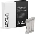 Produktbild: LAYZIN Kollagen Beauty Komplex mit Verisol - 30 Beutel (150gr) - Halal - Von Rindern - Mit Hyaluronsäure und Vitamin C - Strafft Haut, Haare und Nägel