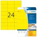 Produktbild: HERMA 4466 Farbige Etiketten A4 70x37mm 480 Stück Papier selbstklebend matt gelb