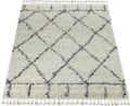 Produktbild: Paco Home Hochflor-Teppich Nador 755, rechteckig, Höhe: 54 mm, weicher Shaggy mit Rauten Design und Fransen