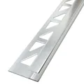 Produktbild: Dalsys Fliesenschiene 2,5m x 8mm Eckprofil Quadratprofil Aluminium (eloxiert) Silber matt, Fliesenprofil