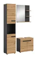 Produktbild: xonox.home Badmöbel-Set Badezimmer Set Canu, 3-teilig, Artisan Eiche / Basalt grau, optiona, (3-St), Badmöbel, Badkombination