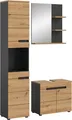 Produktbild: xonox.home 3 tlg. Badmöbel-Set Hochschrank Spiegel Unterschrank Canu 184x193 cm