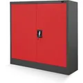 Produktbild: Jan Nowak Metallschrank Klein BEATA 93 x 90 x 40 cm Anthrazit-Rot