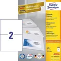 Produktbild: Avery Zweckform 3655 selbstklebende Etiketten 210 x 148 mm Weiß 2 pro Bogen