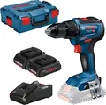 Produktbild: Bosch Professional Akku-Bohrschrauber GSR 18V-55 | 2x 4.0Ah ProCORE Akku | 55Nm | L-BOXX | bürstenlos | Blau