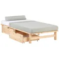 Produktbild: Einzelbett 90 x 200 cm mit Lattenrost Holz Bettkasten 2 Bett Gestell Homestyle4u