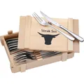 Produktbild: WMF Steakbesteck Set Steakmesser 6 Personen 12tlg Spezialklingenstahl Eichenholz Holzkiste (12 Stk., Besteck Set) (12.8023.9990)