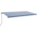 Produktbild: vidaXL Markise Automatisch Einziehbar 600x350 cm Blau und Weiß