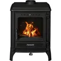 Produktbild: Hanseatic Kaminofen Castor 85, Gussofen, Exklusiv, Lieferung bis ins Wohnzimmer, 7,2 kW, Zeitbrand, langlebiger Alltagsbegleiter, Großer Feuerraum schwarz