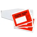Produktbild: versando 250 Lieferscheintaschen C6 selbstklebend Dokumententaschen Begleitpapiertaschen rot/schwarz bedruckt Lieferschein/Rechnung in Spenderbox