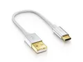 Produktbild: deleyCON deleyCON USB C Kabel 0,15m Nylon + Metallstecker auf USB 2.0 (Typ-A) Smartphone-Kabel