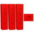 Produktbild: Schwarzkopf Igora Royal 3 x 60 ml 4-46 mittelbraun beige schoko Haarfarbe Cremef