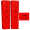 Produktbild: Schwarzkopf Igora Royal 2 x 60 ml 4-46 mittelbraun beige schoko Haarfarbe Cremef